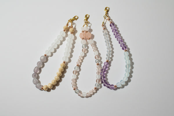Boho Crystal Phone Charm, strap