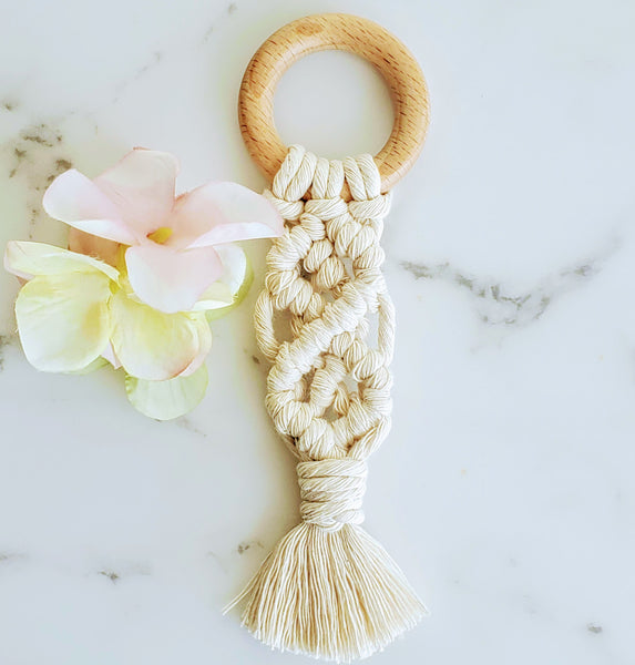 Combo: Teething Ring + Pacifier Clip
