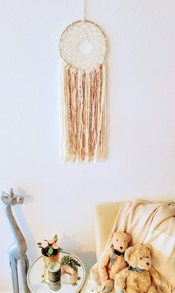 8 inch ~ Blush & Neutral Dreamcatcher
