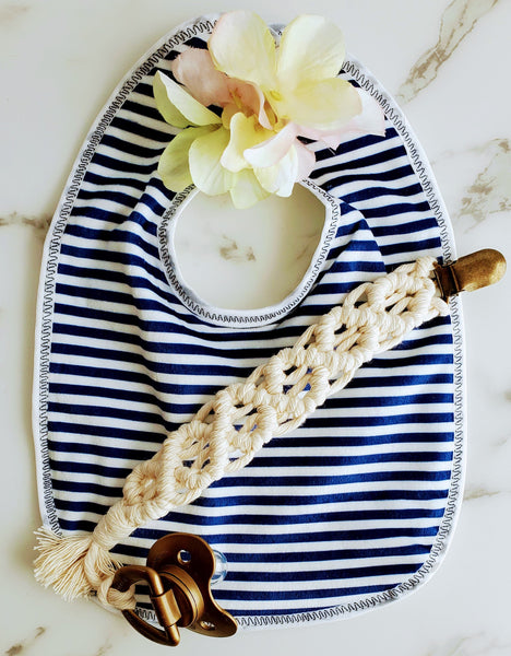 Macrame Pacifier or Toy Clip