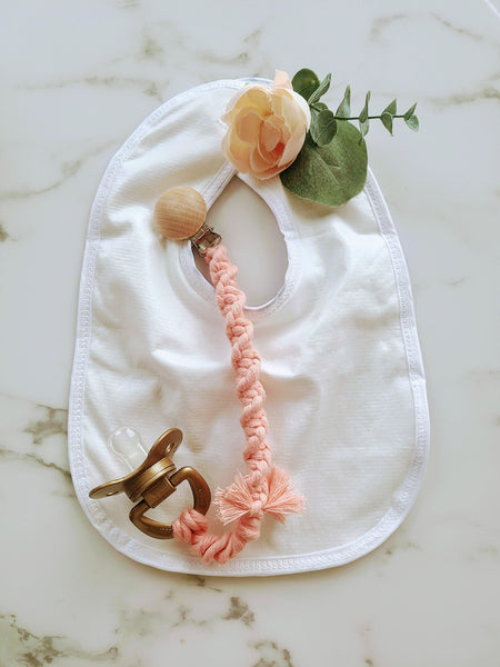 Macrame Pacifier or Toy Clip